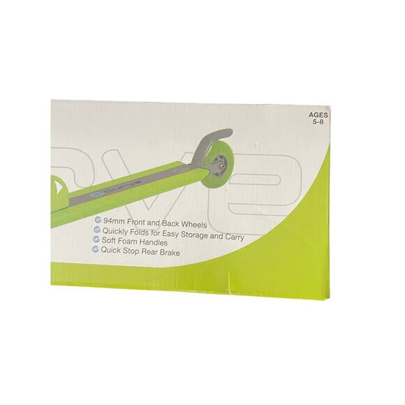 FOLDING SCOOTER FOR AGES 5-8 YEARS OLD CURVE BRAND LIGHTWEIGHT STURDY GREEN - Picture 9 of 14